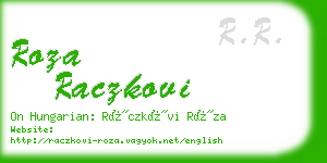 roza raczkovi business card